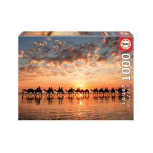 Educa "Atardecer dorado en Cable Beach, Australia" - 1000 Piezas