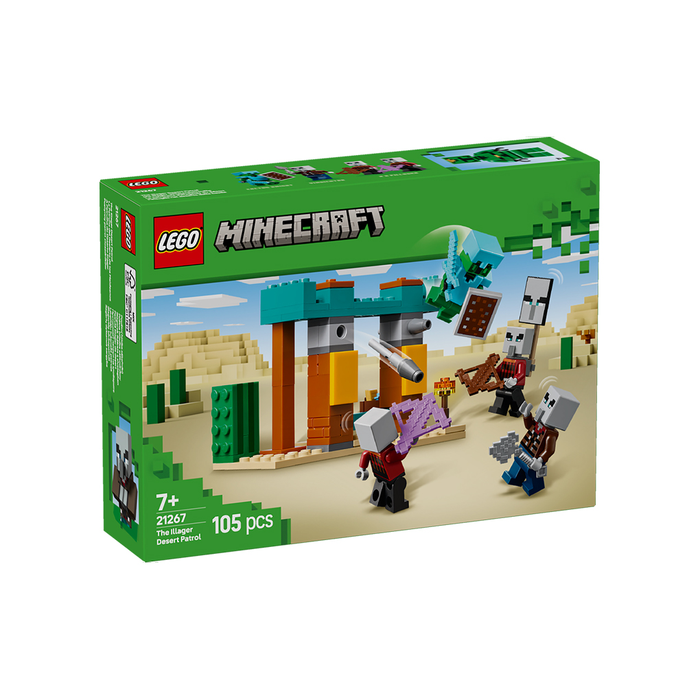 21267_box1.jpg LEGO Minecraft: La Patrulla del Desierto de los Maldeanos (21267) - Imagen 1
