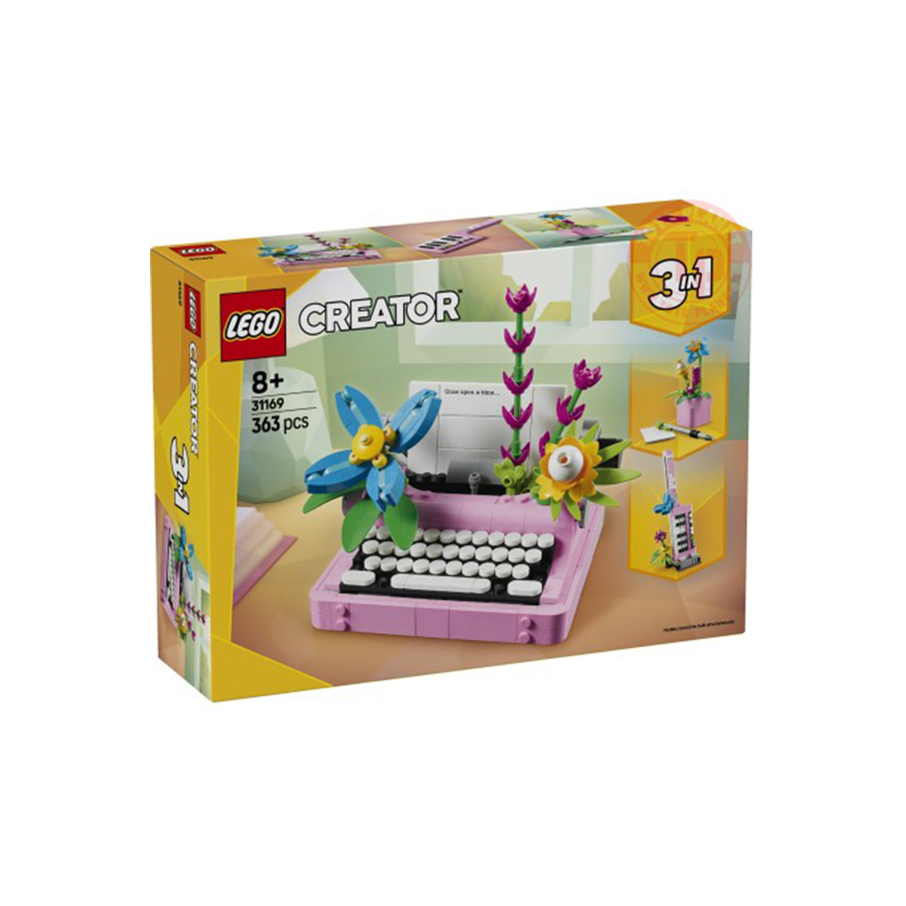 31169_Box5_v39_1000x.jpg LEGO Creator 3 en 1: Máquina de Escribir con Flores (31169) - Imagen 1