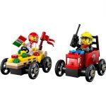 LEGO City: Pack de Coches de Carreras "Pizza vs. Camión de Bomberos" (60458) - Imagen 2