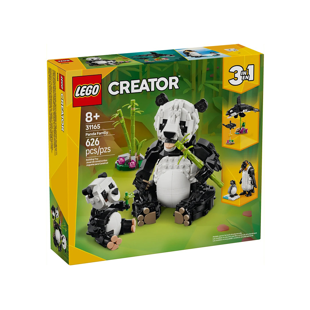 31165_Box1_v39_2500x LEGO Creator 3 en 1: Fauna Salvaje Familia de Pandas (31165) - Imagen 1