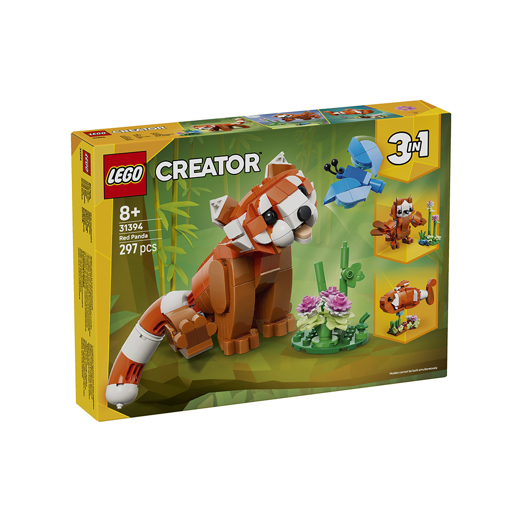 31394_Box1_v29_CFdt4r7kdC8y LEGO Creator 3 en 1: Aimpaticos Animales "Panda Rojo" (31394) - Imagen 1