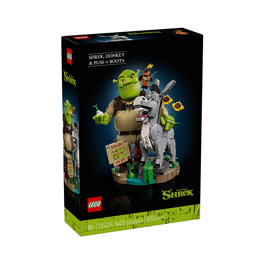 72423_Box1_v39_1800x LEGO Shrek: Shrek, Asno y Gato con Botas (72423) - Imagen 1